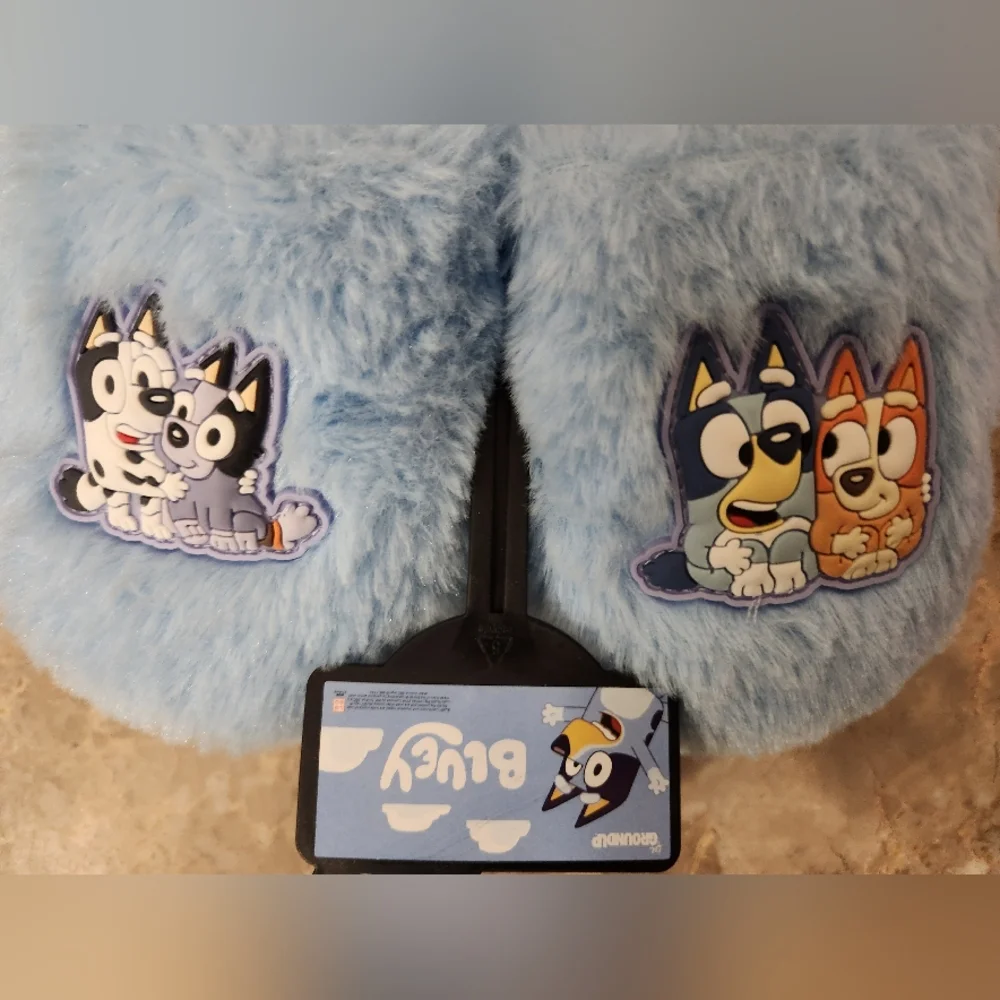 5/6 7/8 Bluey Toddler Furry Winter Slippers Bluey Christmas
